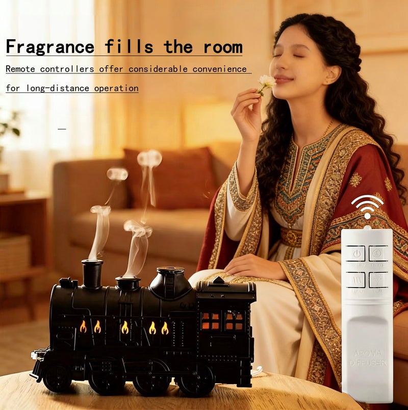Field air humidifier，Essential Oil Diffuser Aromatherapy Diffuser with remote control 300ml，low noise，Remote control 2H/8H,for homes and bedrooms, meditation and prayer-themed decorative items - Image 5